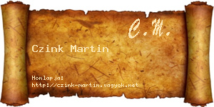 Czink Martin névjegykártya
