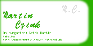 martin czink business card